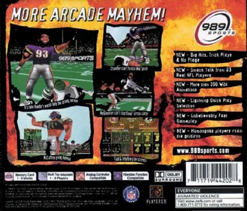 NFL Xtreme 2 (US) box cover back